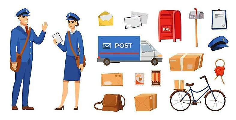EPS 해외이미지 직업 캐릭터 디자인 여자 남자 어린이 백그라운드 컨셉 유니폼 가방 일러스트 통신 교통시설 그래픽 세트 상자 자전거 장비 흰색 메시지 플랫 배달원 만화 편지 수집 우체부 심볼 오브젝트 서비스 그림 패키지 짐차 우표 고립 엘리먼트 편지쓰기 해외일러스트 일러캐릭터 잡화 옷 컬러 교통 자동차 사람 바이크 기록 시설 파일형식 벡터 이미지허브