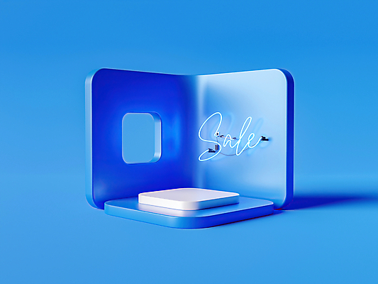 JPG 해외이미지 일러스트 사람없음 파란색 3D 세일 심플 네온 마름모 단상 해외일러스트 해외포토 포토 도형 컬러 디지털합성 파일형식 이미지허브