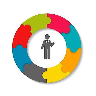 EPS 해외이미지 디자인 일러스트 비즈니스 사람모양 사람없음 그래픽 자료 인포그래픽 원형 퍼즐 연결 레이아웃 엘리먼트 해외일러스트 모양 도형 파일형식 벡터 이미지허브