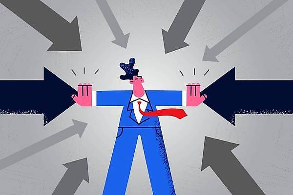 EPS 해외이미지 남자 화살표 일러스트 한명 상반신 성인 회색 귀막기 손뻗기 성인남자한명만 해외일러스트 1 컬러 모션 사람 손짓 남자한명만 성인남자만 파일형식 벡터 이미지허브