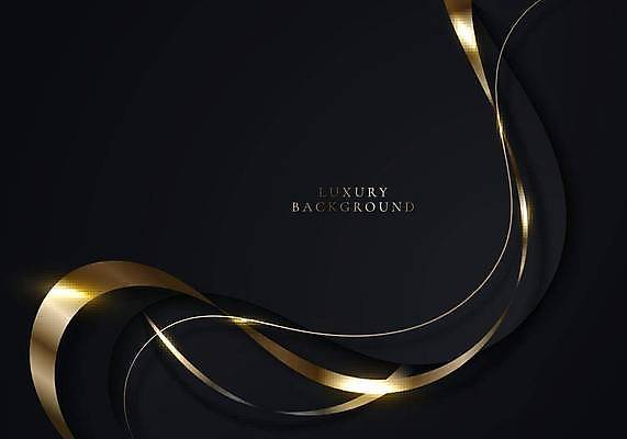 EPS 해외이미지 디자인 리본 곡선 일러스트 추상 사람없음 그래픽 검은색 금색 고급 우아함 엘리먼트 스타일 해외일러스트 선 컬러 컨셉 무늬 파일형식 벡터 이미지허브