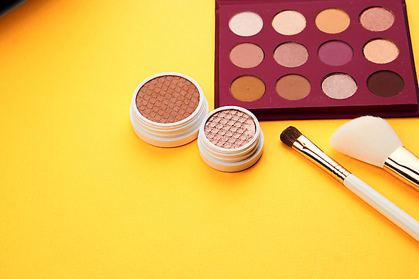 포토 JPG 해외이미지 사람없음 세트 뷰티 화장품 오브젝트 아이섀도 메이크업브러쉬 해외포토 붓 파일형식 이미지허브