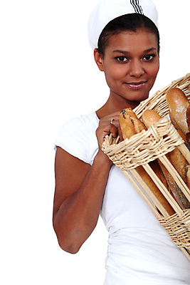 포토 JPG 해외이미지 모델 직업 전통 라이프스타일 응시 여자 얼굴 음식 빵 유니폼 비즈니스 한명 미소 사람 성인 뷰티 바구니 막대기 사발 바게트 굽기 무역 준비 덩어리 내추럴 프랑스어 섞기 제빵사 해외포토 문자 1 시선 옷 산업 표정 생활 신체부위 사기그릇 구이 파일형식 이미지허브