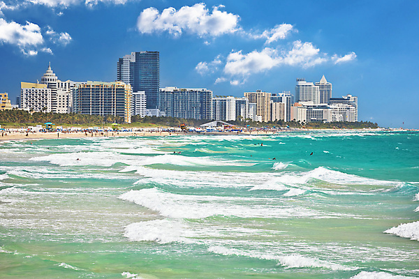 포토 JPG 해외이미지 주간 파도 하늘 빌딩 해변 사람없음 야외 건물 해안도시 마이애미 플로리다 해외포토 자연요소 건축물 바다 미국 도시 파일형식 이미지허브