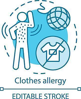 EPS 해외이미지 옷 하늘색 일러스트 사람모양 금지 두드러기 해외일러스트 모양 파란색 알레르기 파일형식 벡터 이미지허브