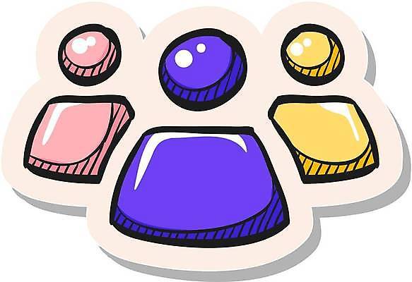 EPS 해외이미지 스티커 일러스트 사람모양 사람없음 보라색 심볼 해외일러스트 모양 컬러 파일형식 벡터 이미지허브