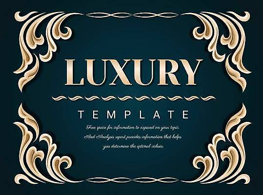 EPS 해외이미지 일러스트 프레임 사람없음 금색 고급 남색 테두리 해외일러스트 컬러 컨셉 파일형식 벡터 이미지허브