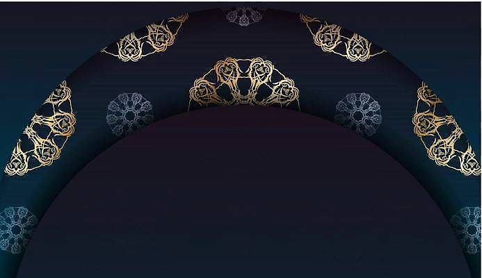 EPS 해외이미지 문양 디자인 백그라운드 일러스트 프레임 사람없음 금색 화려 고급 남색 아치 카피스페이스 해외일러스트 컬러 컨셉 공백 파일형식 벡터 이미지허브