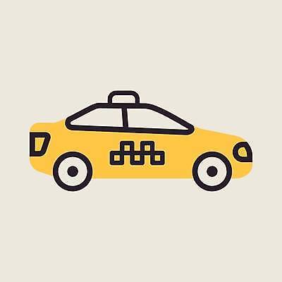 EPS 해외이미지 디자인 일러스트 사람없음 노란색 택시 해외일러스트 컬러 승용차 자동차 파일형식 벡터 이미지허브