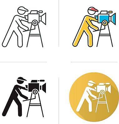 EPS 해외이미지 일러스트 사람모양 사람없음 카메라맨 영화 영화감독 영화카메라 카메라감독 해외일러스트 모양 문화예술 카메라 감독 사진사 파일형식 벡터 이미지허브