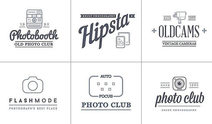 EPS 해외이미지 디자인 일러스트 사람없음 세트 라벨 카메라 빈티지 필름 심볼 셔터 카메라렌즈 해외일러스트 컨셉 프레임 전자제품 파일형식 벡터 이미지허브