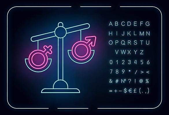 EPS 해외이미지 알파벳 선 백그라운드 일러스트 저울 타이포그라피 사람없음 화려 심볼 네온 형광등 성별기호 호르몬 해외일러스트 문자 기호 영어 컨셉 전등 성별 파일형식 벡터 이미지허브