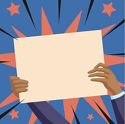 EPS 해외이미지 손 별 일러스트 프레임 들기 신체부위 사각형 카피스페이스 해외일러스트 자연요소 도형 모션 사람 공백 파일형식 벡터 이미지허브