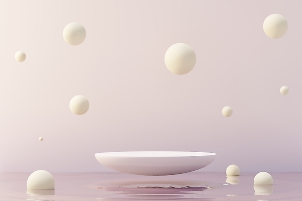 포토 JPG 해외이미지 디자인 분홍색 백그라운드 컨셉 추상 사람없음 장식 3D 무대 원형 수면 오브젝트 단상 파스텔톤 포디움 목업 해외포토 도형 컬러 무늬 물 디지털합성 파일형식 이미지허브