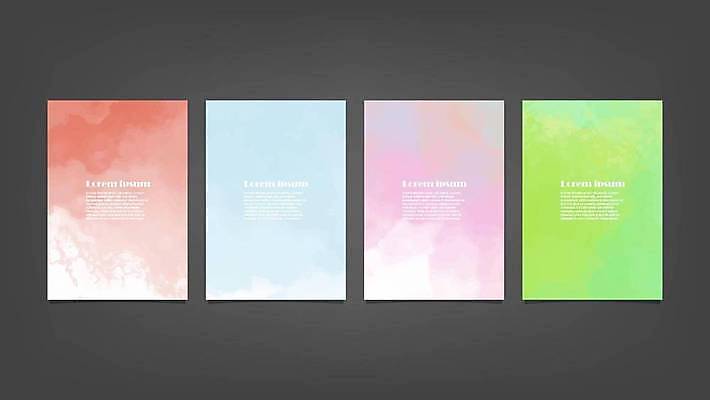 EPS 해외이미지 디자인 배너 백그라운드 일러스트 추상 사람없음 세로 세트 해외일러스트 무늬 파일형식 벡터 이미지허브