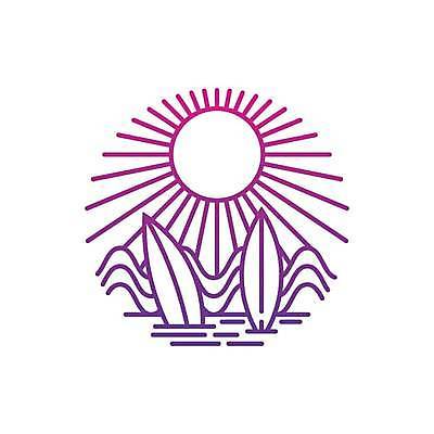 EPS 해외이미지 물결 바다 라인일러스트 일러스트 사람없음 여름 태양 보라색 서핑보드 원형 심볼 라인아트 해외일러스트 자연요소 도형 계절 선 컬러 보드_스포츠 파일형식 벡터 이미지허브