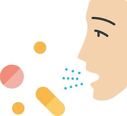 EPS 해외이미지 일러스트 사람없음 알약 얼굴모양 알레르기 해외일러스트 모양 얼굴 약 질병 파일형식 벡터 이미지허브