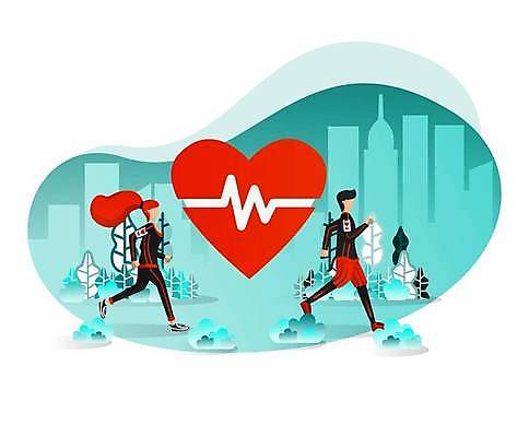 EPS 해외이미지 전신 나무 커플 공원 여자 남자 일러스트 건강 성인 두명 초록색 운동복 달리기 조깅 하트 도시 마라톤 심전도 성인만 해외일러스트 모양 식물 옷 공공시설 컬러 관계 모션 사람 경기 운동 육상스포츠 파일형식 벡터 이미지허브