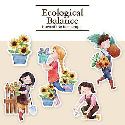 EPS 해외이미지 전신 여자 남자 꽃 화분 스티커 일러스트 해바라기 들기 여러명 성인 울타리 운반 원예 향기 냄새 손그림 엘리먼트 원예사 성인만 해외일러스트 식물 직업 다수 모션 사람 취미 담장 파일형식 벡터 이미지허브