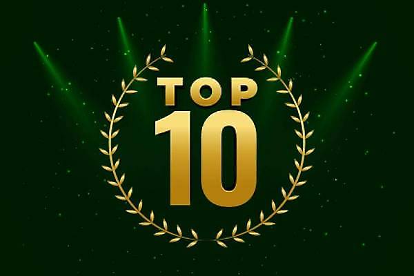 EPS 해외이미지 배너 백그라운드 일러스트 비즈니스 성공 초록색 빛 숫자 라벨 점 10 황금 정상 대표 상패 트로피 심볼 배지 순위 명예 등급 승자 인기 챔피언 카운트다운 필승 목차 해외일러스트 문자 컬러 컨셉 프레임 우승 상_우승 파일형식 벡터 이미지허브