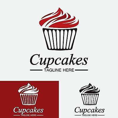 EPS 해외이미지 디자인 스티커 일러스트 사람없음 빨간색 라벨 빵집 달콤 심볼 크림 해외일러스트 컬러 프레임 상점 맛 파일형식 벡터 이미지허브