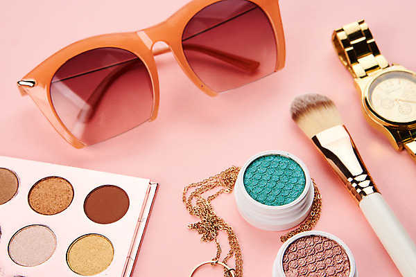 포토 JPG 해외이미지 사람없음 세트 선글라스 뷰티 화장품 오브젝트 아이섀도 메이크업브러쉬 해외포토 안경 붓 파일형식 이미지허브