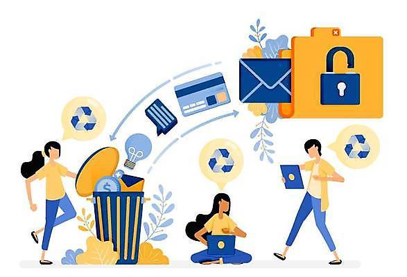 EPS 해외이미지 전신 여자 남자 말풍선 잎 일러스트 비즈니스 전구 자물쇠 들기 앉기 성인 세명 노란색 쓰레기통 신용카드 스마트 파일 성인만 재활용표시 해외일러스트 식물 컬러 컨셉 모션 표시 사람 금융 재활용 파일형식 벡터 이미지허브