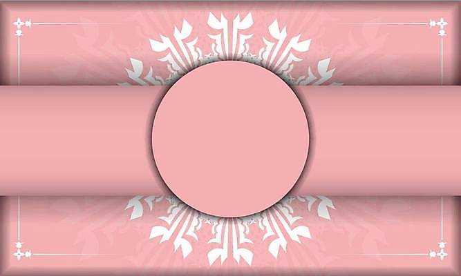 EPS 해외이미지 문양 분홍색 일러스트 프레임 사람없음 원형 화려 고급 빅토리아 카피스페이스 해외일러스트 레이스천 도형 컬러 컨셉 공백 직물 파일형식 벡터 이미지허브