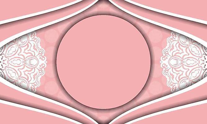 EPS 해외이미지 문양 분홍색 일러스트 프레임 사람없음 원형 화려 고급 빅토리아 카피스페이스 해외일러스트 도형 컬러 컨셉 공백 파일형식 벡터 이미지허브