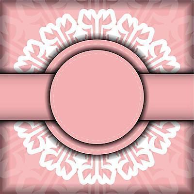 EPS 해외이미지 문양 분홍색 일러스트 프레임 사람없음 원형 화려 고급 빅토리아 카피스페이스 해외일러스트 도형 컬러 컨셉 공백 파일형식 벡터 이미지허브