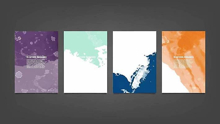 EPS 해외이미지 디자인 배너 백그라운드 일러스트 추상 사람없음 세로 세트 해외일러스트 무늬 파일형식 벡터 이미지허브