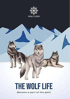 EPS 해외이미지 포스터 엎드리기 하늘색 일러스트 눈꽃 세마리 서기 사람없음 회색 눈송이 늑대 눈꽃무늬 설산 해외일러스트 컬러 무늬 포유류 모션 산 눈_날씨 3 파란색 파일형식 벡터 이미지허브