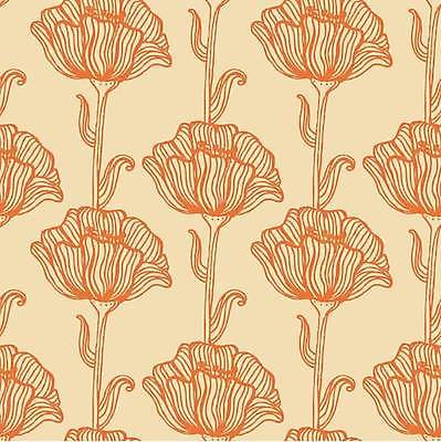 EPS 해외이미지 디자인 꽃 백그라운드 꽃무늬 일러스트 미술 사람없음 주황색 패턴백그라운드 해외일러스트 식물 컬러 무늬 패턴 문화예술 파일형식 벡터 이미지허브