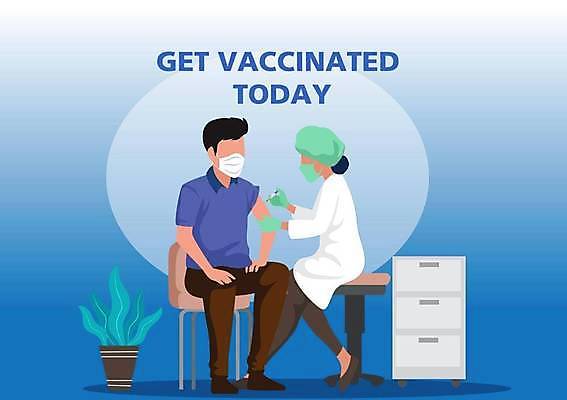 EPS 해외이미지 전신 여자 남자 화분 하늘색 의자 일러스트 건강 병원 주사기 마스크 앉기 성인 두명 파란색 건강관리 의사 백신 얼굴없음 성인만 코로나바이러스 델타변이바이러스 오미크론 해외일러스트 컬러 가구 의학 의료기기 모션 관리 사람 의료진 바이러스 파일형식 벡터 이미지허브