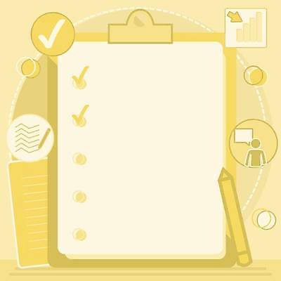 EPS 해외이미지 백그라운드 일러스트 그래프 프레임 사람없음 연필 체크표시 서류판 카피스페이스 해외일러스트 학용품 필기구 사무용품 공백 확인 파일형식 벡터 이미지허브