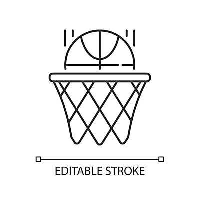 EPS 해외이미지 일러스트 농구 농구공 사람없음 라인아트 농구대 해외일러스트 선 공 구기 골대 파일형식 벡터 이미지허브