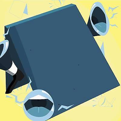 EPS 해외이미지 일러스트 신체부위 확성기 외침 입 알림 청록색 번개모양 입간판 카피스페이스 해외일러스트 모양 컬러 간판 사람 소리 공백 번개 파일형식 벡터 이미지허브