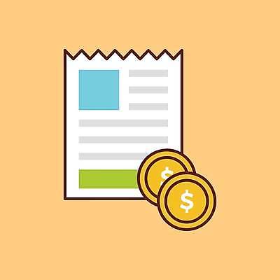 EPS 해외이미지 종이 돈 일러스트 비즈니스 금융 달러 플랫 가격 사인 보고서 서식 문서 파일 상업 영수증 회계 계산서 빚 계좌 고립 세금 해외일러스트 경제 재산 파일형식 벡터 이미지허브