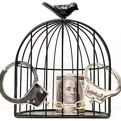 포토 JPG 해외이미지 지폐 사람없음 달러 수갑 구속 새장 해외포토 컨셉 돈 케이지 파일형식 이미지허브