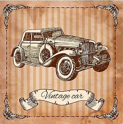EPS 해외이미지 디자인 일러스트 자동차 사람없음 골동품 빈티지 클래식 클래식카 클래식자동차 해외일러스트 육상교통 컨셉 승용차 파일형식 벡터 이미지허브