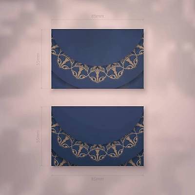 EPS 해외이미지 디자인 백그라운드 패턴 일러스트 명함 사람없음 파란색 세트 고급 만다라 목업 해외일러스트 카드프레임 컬러 컨셉 무늬 프레임 파일형식 벡터 이미지허브