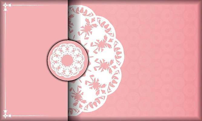 EPS 해외이미지 문양 분홍색 일러스트 프레임 사람없음 원형 화려 고급 빅토리아 카피스페이스 해외일러스트 도형 컬러 컨셉 공백 파일형식 벡터 이미지허브