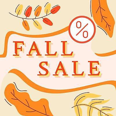 EPS 해외이미지 디자인 낙엽 잎 일러스트 타이포그라피 사람없음 쇼핑 세일 주황색 해외일러스트 식물 문자 컬러 파일형식 벡터 이미지허브