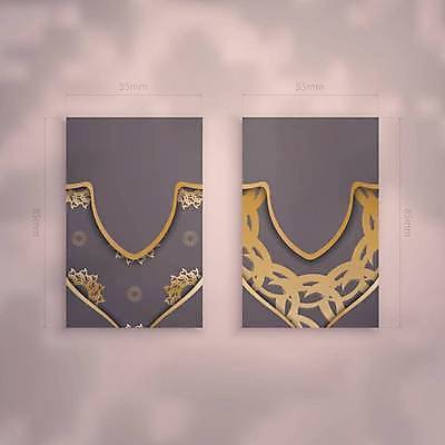 EPS 해외이미지 디자인 백그라운드 패턴 일러스트 명함 사람없음 세트 갈색 금색 고급 만다라 목업 해외일러스트 컬러 컨셉 무늬 파일형식 벡터 이미지허브