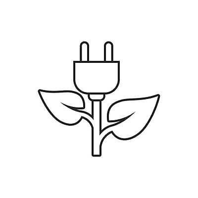 EPS 해외이미지 잎 일러스트 사람없음 그린에너지 플러그 전기에너지 심볼 라인아트 해외일러스트 식물 선 에너지 파일형식 벡터 이미지허브