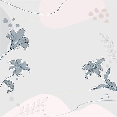 EPS 해외이미지 꽃 하늘색 잎 곡선 일러스트 사람없음 라인아트 감성 꽃프레임 해외일러스트 식물 선 컨셉 프레임 파란색 파일형식 벡터 이미지허브