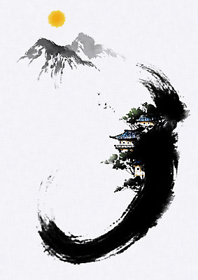 PSD 고건축 일러스트 캘리그라피 조류 붓터치 산 주택 풍경 사람없음 태양 달 언덕 번짐 국내일러스트 자연요소 동물 건축물 건물 파일형식 효과