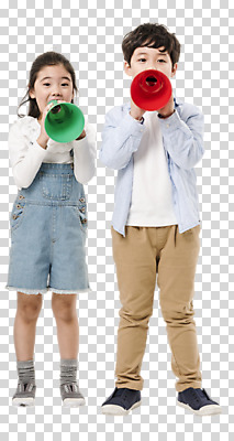 전신 편집이미지 여학생 여자 남자 어린이라이프 초등학생 어린이 남학생 서기 들기 누끼 사람 소녀 소년 두명 앞모습 친구 확성기 외침 한국인 PNG 어린이만 편집소스 학생 라이프스타일 뷰포인트 관계 모션 동양인 소리 파일형식
