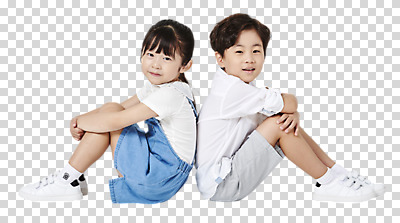 전신 편집이미지 응시 여자 남자 어린이라이프 어린이 포즈 운동화 남방 반바지 모션 미소 웃음 누끼 사람 앉기 소녀 소년 두명 옆모습 캐주얼 친구 한국인 등맞대기 PNG 멜빵치마 천진난만 어린이만 편집소스 라이프스타일 시선 옷 뷰포인트 신발 컨셉 셔츠 바지 관계 표정 동양인 치마 멜빵 파일형식
