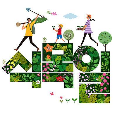 나무 동물 구름 여자 남자 꽃 어린이 일러스트 가족 자연 조류 들기 사람 성인 세명 초록색 새싹 환경 삽 식목일 나무심기 묘목 행진 국내일러스트 AI파일 자연요소 식물 기념일 컬러 관계 모션 생태계 심기 파일형식 벡터